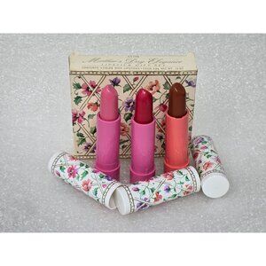 Vintage Avon Mother’s Day Elegance Lipstick Gift Set Floral Box Set of 3